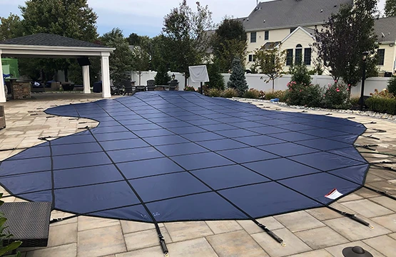 Ultimate mesh safety pool cover blue